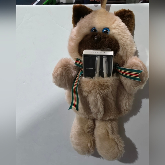 Vintage Hallmark Stuffables Siamese Cat Christmas Stocking 1982 - Picture 6 of 8